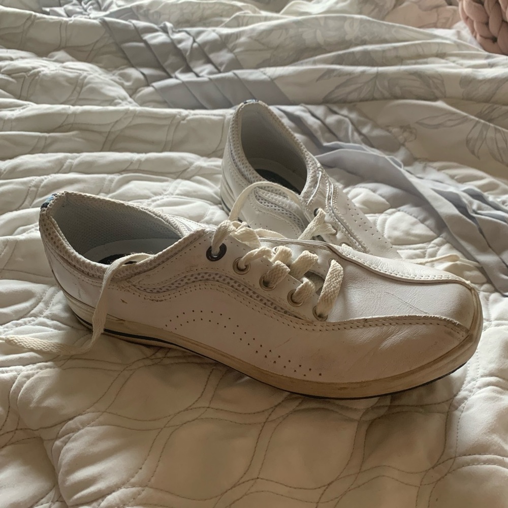 White leather keds sneakers